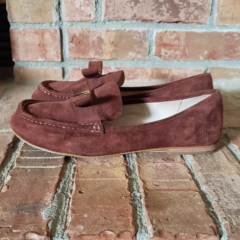 Kate Spade Brown Bow Loafers